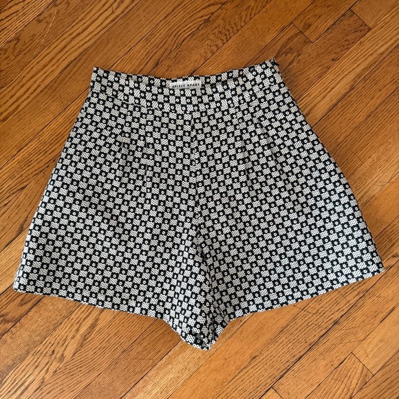 Apiece Apart Pants - Apiece Apart Womens Mini Shorts Textured Woven Cotton Blend High Waisted 6